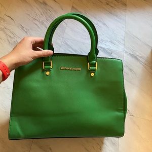 Green Micheal kors purse